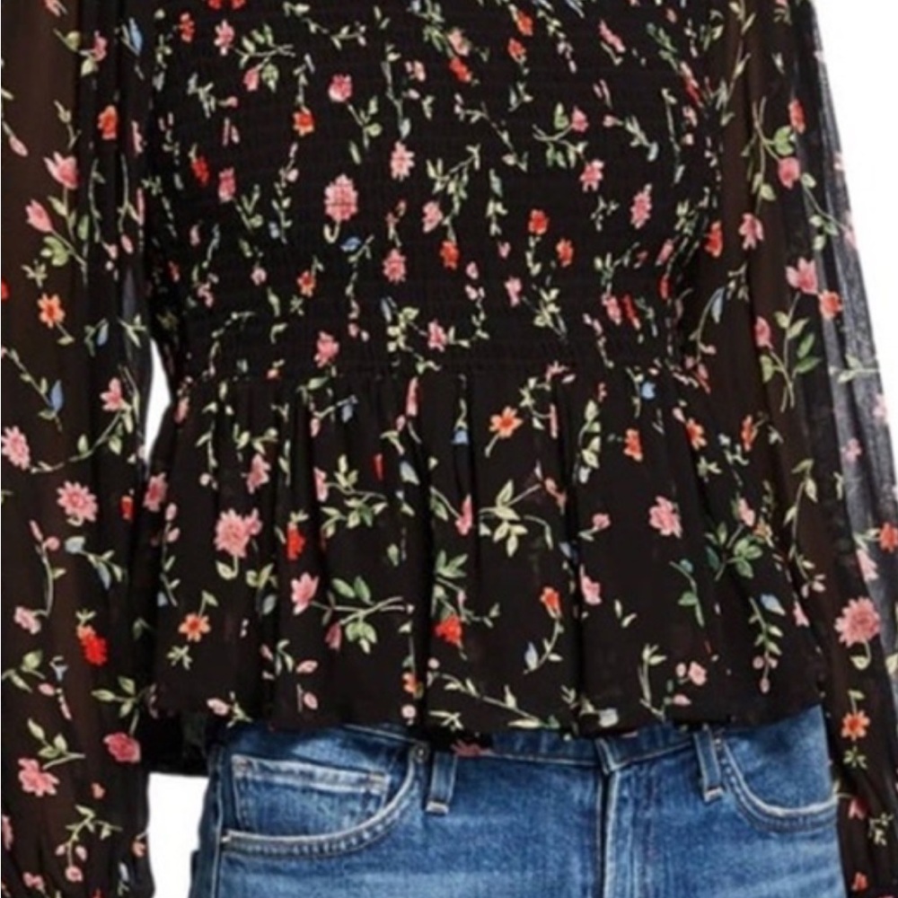 GANNI ditsy Floral peplum blouse. - Picture 3 of 10